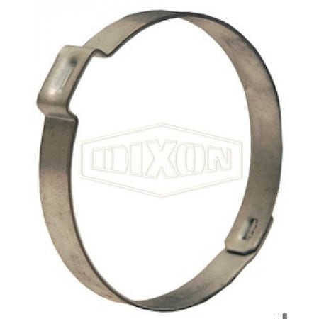 Single Ear Pinch-On Clamp, 1-1/16 In Nominal, 0.945 Closed Dia X 1.067 Open Dia X 0.03 In Thick, Ste